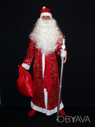  Комплект-костюм Діда Мороза «СНІЖНІ БЛИСТКИ-5». Код 107825 Костюм в одному розм. . фото 1