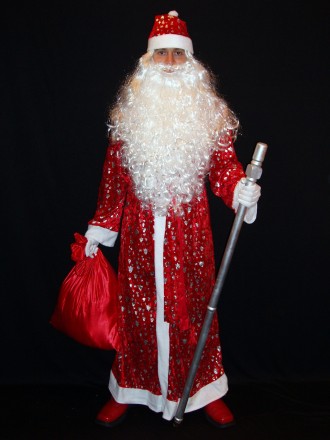  Комплект-костюм Діда Мороза «СНІЖНІ БЛИСТКИ-6». Код 107826 Костюм в одному розм. . фото 2