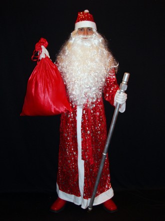  Комплект-костюм Діда Мороза «СНІЖНІ БЛИСТКИ-6». Код 107826 Костюм в одному розм. . фото 3