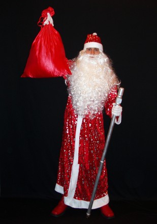  Комплект-костюм Діда Мороза «СНІЖНІ БЛИСТКИ-6». Код 107826 Костюм в одному розм. . фото 4
