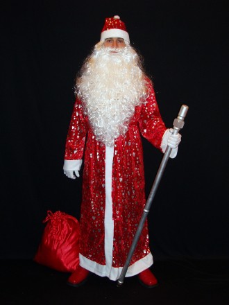  Комплект-костюм Діда Мороза «СНІЖНІ БЛИСТКИ-6». Код 107826 Костюм в одному розм. . фото 5