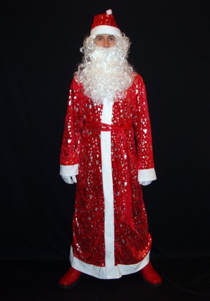  Комплект-костюм Діда Мороза «СНІЖНІ БЛИСТКИ-7». Код 107827 Костюм в одному розм. . фото 5