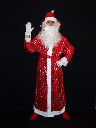  Комплект-костюм Діда Мороза «СНІЖНІ БЛИСТКИ-7». Код 107827 Костюм в одному розм. . фото 3