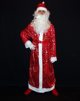  Комплект-костюм Діда Мороза «СНІЖНІ БЛИСТКИ-7». Код 107827 Костюм в одному розм. . фото 4