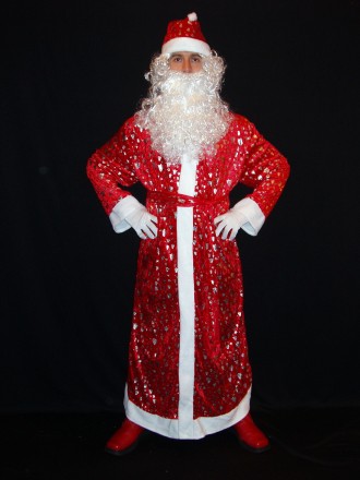  Комплект-костюм Діда Мороза «СНІЖНІ БЛИСТКИ-7». Код 107827 Костюм в одному розм. . фото 2