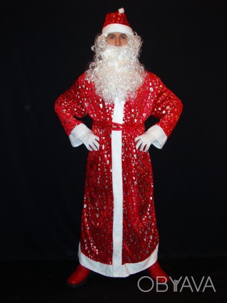 Комплект-костюм Діда Мороза «СНІЖНІ БЛИСТКИ-7». Код 107827 Костюм в одному розм. . фото 1