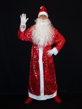  Комплект-костюм Діда Мороза «СНІЖНІ БЛИСТКИ-8». Код 107828 Костюм в одному розм. . фото 3