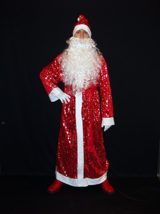  Комплект-костюм Діда Мороза «СНІЖНІ БЛИСТКИ-8». Код 107828 Костюм в одному розм. . фото 4