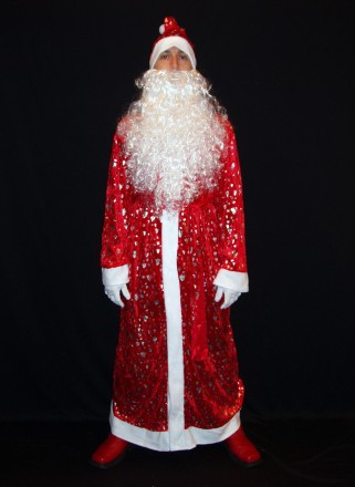  Комплект-костюм Діда Мороза «СНІЖНІ БЛИСТКИ-8». Код 107828 Костюм в одному розм. . фото 5