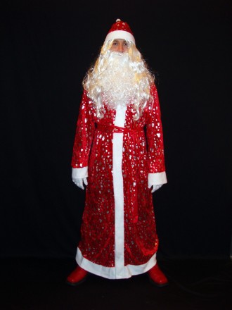  Комплект-костюм Діда Мороза «СНІЖНІ БЛИСТКИ-9». Код 107829 Костюм в одному розм. . фото 2