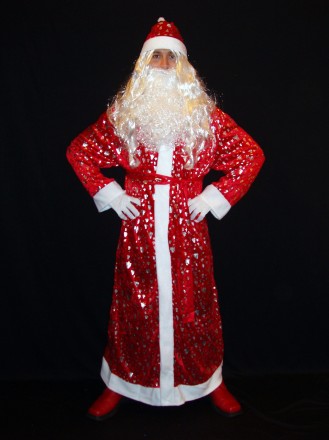  Комплект-костюм Діда Мороза «СНІЖНІ БЛИСТКИ-9». Код 107829 Костюм в одному розм. . фото 3