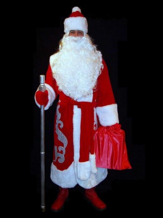  «АПЛІКАЦІЙНИЙ-1»: комплект-костюм Діда Мороза. Код 107831 Розмір костюмів від 5. . фото 6