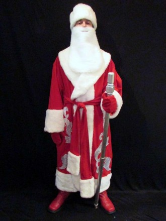  «АПЛІКАЦІЙНИЙ-3»: комплект-костюм Діда Мороза. Код 107833 Розмір костюмів від 5. . фото 2