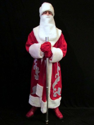  «АПЛІКАЦІЙНИЙ-3»: комплект-костюм Діда Мороза. Код 107833 Розмір костюмів від 5. . фото 6