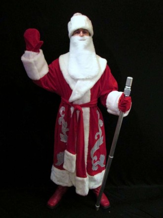  «АПЛІКАЦІЙНИЙ-3»: комплект-костюм Діда Мороза. Код 107833 Розмір костюмів від 5. . фото 4