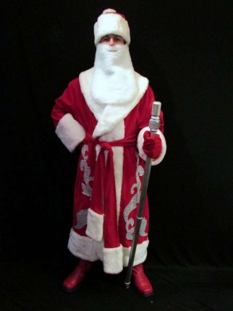  «АПЛІКАЦІЙНИЙ-3»: комплект-костюм Діда Мороза. Код 107833 Розмір костюмів від 5. . фото 5