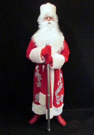  «АПЛІКАЦІЙНИЙ-4»: комплект-костюм Діда Мороза. Код 107834 Розмір костюмів від 5. . фото 4