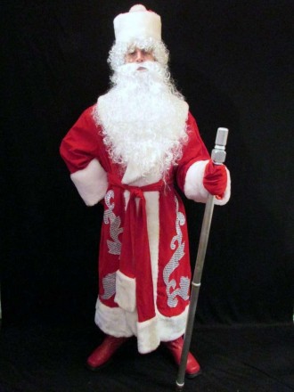  «АПЛІКАЦІЙНИЙ-4»: комплект-костюм Діда Мороза. Код 107834 Розмір костюмів від 5. . фото 2