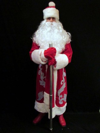  «АПЛІКАЦІЙНИЙ-5»: комплект-костюм Діда Мороза. Код 107835 Розмір костюмів від 5. . фото 3