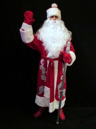  «АПЛІКАЦІЙНИЙ-5»: комплект-костюм Діда Мороза. Код 107835 Розмір костюмів від 5. . фото 5