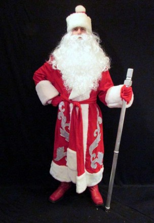  «АПЛІКАЦІЙНИЙ-5»: комплект-костюм Діда Мороза. Код 107835 Розмір костюмів від 5. . фото 4