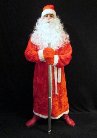  «СНЕЖИНКОВЫЙ КРАСНЫЙ-4». Комплект-костюм Деда Мороза. Код 107864 Костюм отшит в. . фото 5