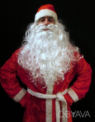  «СНЕЖИНКОВЫЙ КРАСНЫЙ-4». Комплект-костюм Деда Мороза. Код 107864 Костюм отшит в. . фото 1
