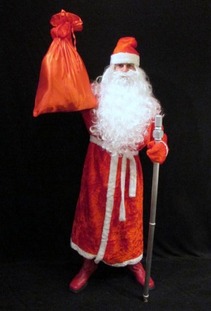  «СНЕЖИНКОВЫЙ КРАСНЫЙ-5». Комплект-костюм Деда Мороза. Код 107865 Костюм отшит в. . фото 6