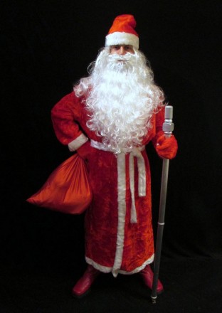  «СНЕЖИНКОВЫЙ КРАСНЫЙ-5». Комплект-костюм Деда Мороза. Код 107865 Костюм отшит в. . фото 2