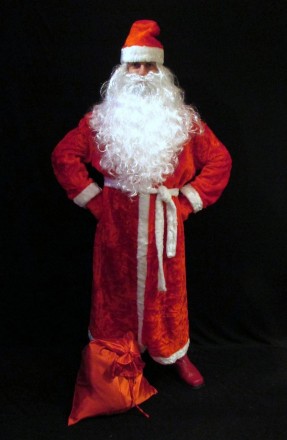  «СНЕЖИНКОВЫЙ КРАСНЫЙ-5». Комплект-костюм Деда Мороза. Код 107865 Костюм отшит в. . фото 4