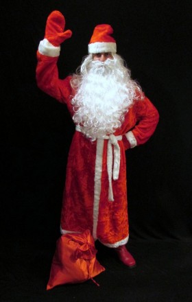 «СНЕЖИНКОВЫЙ КРАСНЫЙ-5». Комплект-костюм Деда Мороза. Код 107865 Костюм отшит в. . фото 5