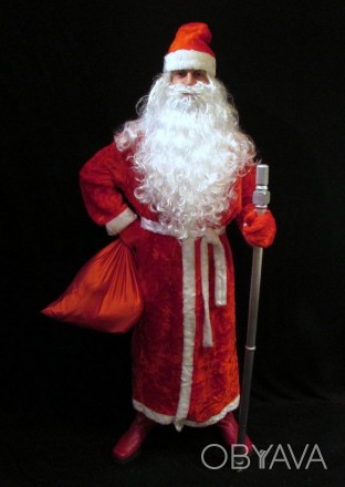  «СНЕЖИНКОВЫЙ КРАСНЫЙ-5». Комплект-костюм Деда Мороза. Код 107865 Костюм отшит в. . фото 1