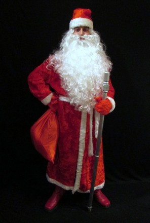  «СНЕЖИНКОВЫЙ КРАСНЫЙ-6». Комплект-костюм Деда Мороза. Код 107866 Костюм отшит в. . фото 3