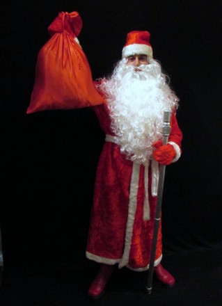  «СНЕЖИНКОВЫЙ КРАСНЫЙ-6». Комплект-костюм Деда Мороза. Код 107866 Костюм отшит в. . фото 4