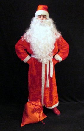  «СНЕЖИНКОВЫЙ КРАСНЫЙ-6». Комплект-костюм Деда Мороза. Код 107866 Костюм отшит в. . фото 6