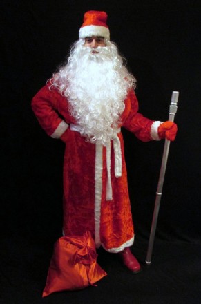  «СНЕЖИНКОВЫЙ КРАСНЫЙ-6». Комплект-костюм Деда Мороза. Код 107866 Костюм отшит в. . фото 5