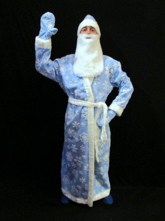  «РАСПИСНОЙ СИНИЙ-1». Комплект-костюм Деда Мороза. Код 107881 Костюм отшит в одн. . фото 2