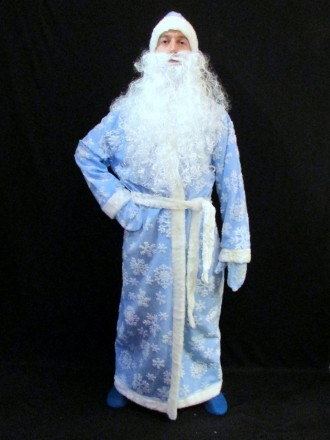  «РАСПИСНОЙ СИНИЙ-2». Комплект-костюм Деда Мороза. Код 107882 Костюм отшит в одн. . фото 2