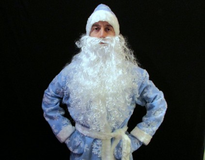  «РАСПИСНОЙ СИНИЙ-2». Комплект-костюм Деда Мороза. Код 107882 Костюм отшит в одн. . фото 3