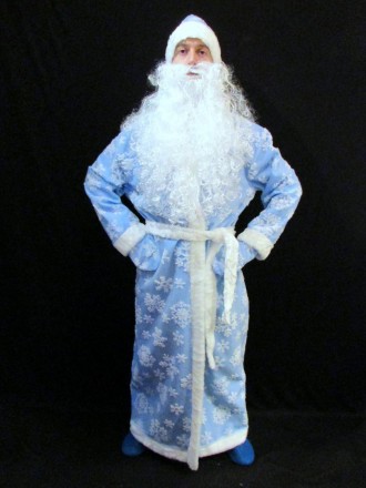  «РАСПИСНОЙ СИНИЙ-2». Комплект-костюм Деда Мороза. Код 107882 Костюм отшит в одн. . фото 5