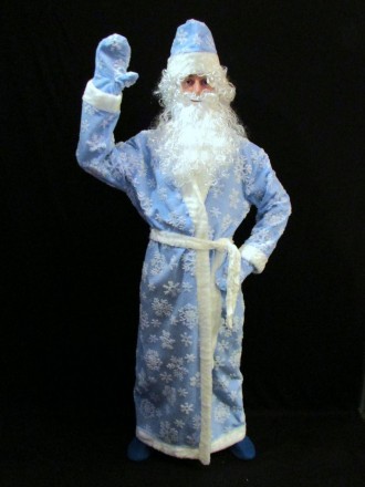  «РАСПИСНОЙ СИНИЙ-3». Комплект-костюм Деда Мороза. Код 107883 Костюм отшит в одн. . фото 3