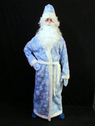  «РАСПИСНОЙ СИНИЙ-3». Комплект-костюм Деда Мороза. Код 107883 Костюм отшит в одн. . фото 5