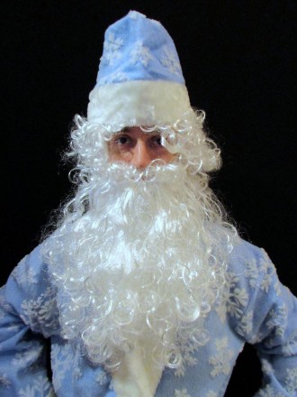  «РАСПИСНОЙ СИНИЙ-3». Комплект-костюм Деда Мороза. Код 107883 Костюм отшит в одн. . фото 2