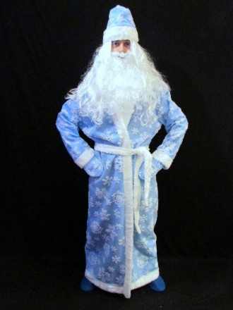  «РАСПИСНОЙ СИНИЙ-4». Комплект-костюм Деда Мороза. Код 107884 Костюм отшит в одн. . фото 6