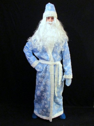  «РАСПИСНОЙ СИНИЙ-4». Комплект-костюм Деда Мороза. Код 107884 Костюм отшит в одн. . фото 5