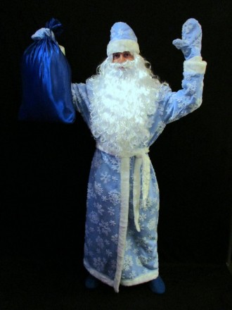  «РАСПИСНОЙ СИНИЙ-6». Комплект-костюм Деда Мороза. Код 107886 Костюм отшит в одн. . фото 6