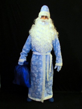  «РАСПИСНОЙ СИНИЙ-6». Комплект-костюм Деда Мороза. Код 107886 Костюм отшит в одн. . фото 4