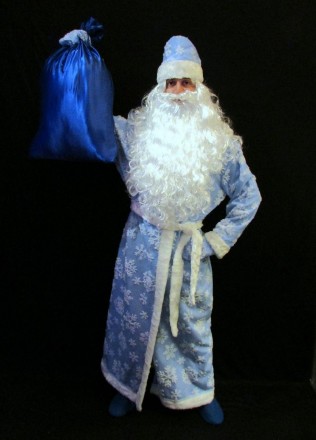  «РАСПИСНОЙ СИНИЙ-6». Комплект-костюм Деда Мороза. Код 107886 Костюм отшит в одн. . фото 5