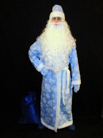  «РАСПИСНОЙ СИНИЙ-7». Комплект-костюм Деда Мороза. Код 107887 Костюм отшит в одн. . фото 6