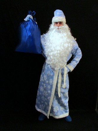  «РАСПИСНОЙ СИНИЙ-7». Комплект-костюм Деда Мороза. Код 107887 Костюм отшит в одн. . фото 4